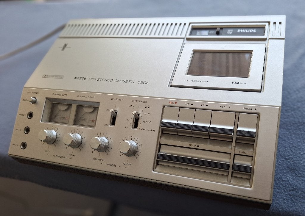 Philips N2536 cassette speler, Verzenden, Enkel, Philips