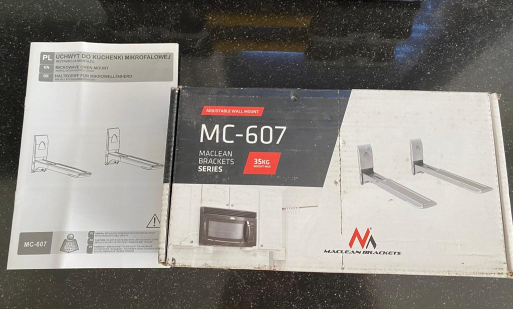 Maclean MC-607 Verstelbare Magnetron Muurbeugel, Ophalen, Nieuw
