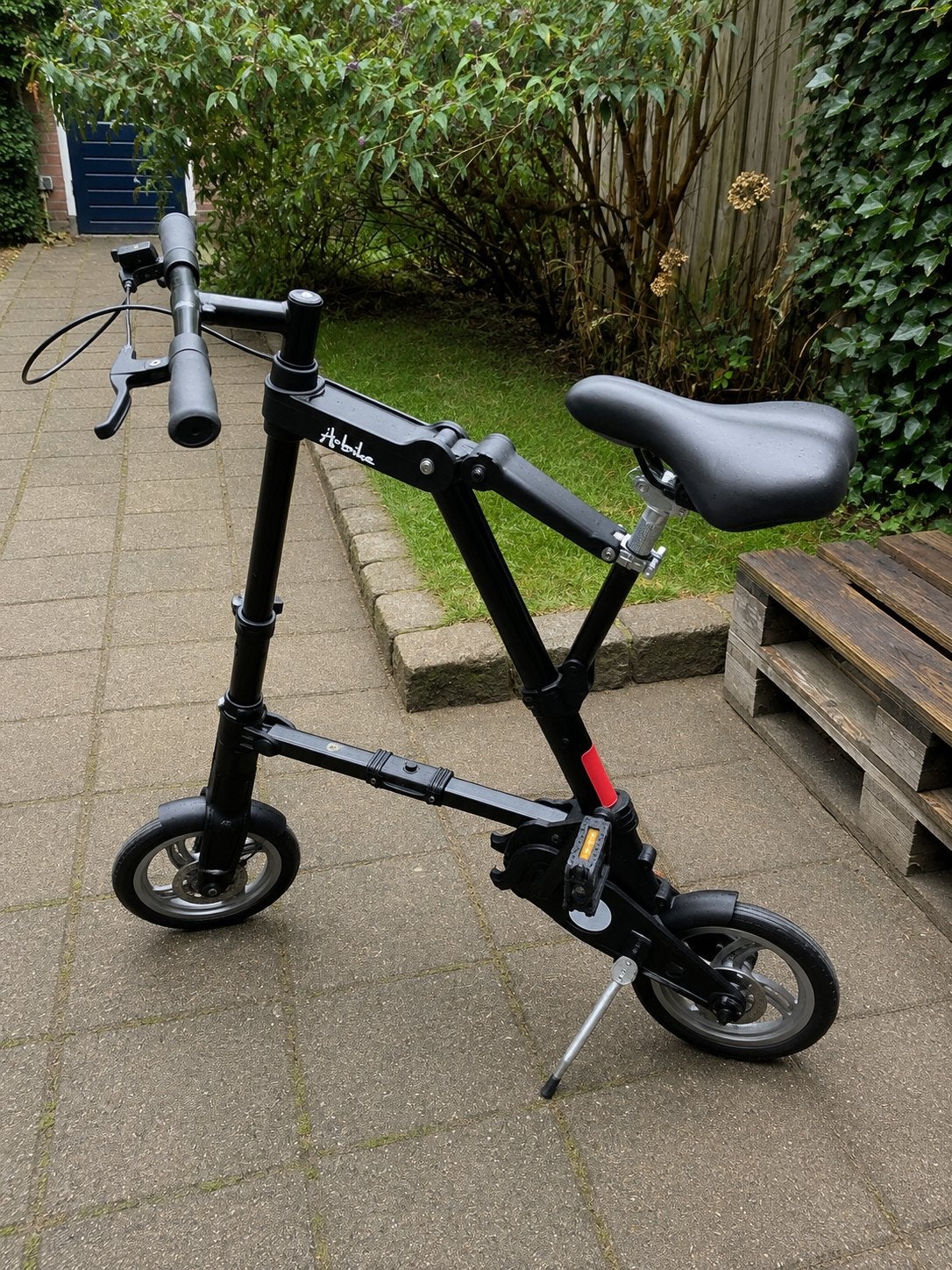 A-Bike opvouwbare fiets, Fietsen en Brommers, Fietsen | Vouwfietsen, Gebruikt, Minder dan 14 inch, Velgrem, Totaal opvouwbaar