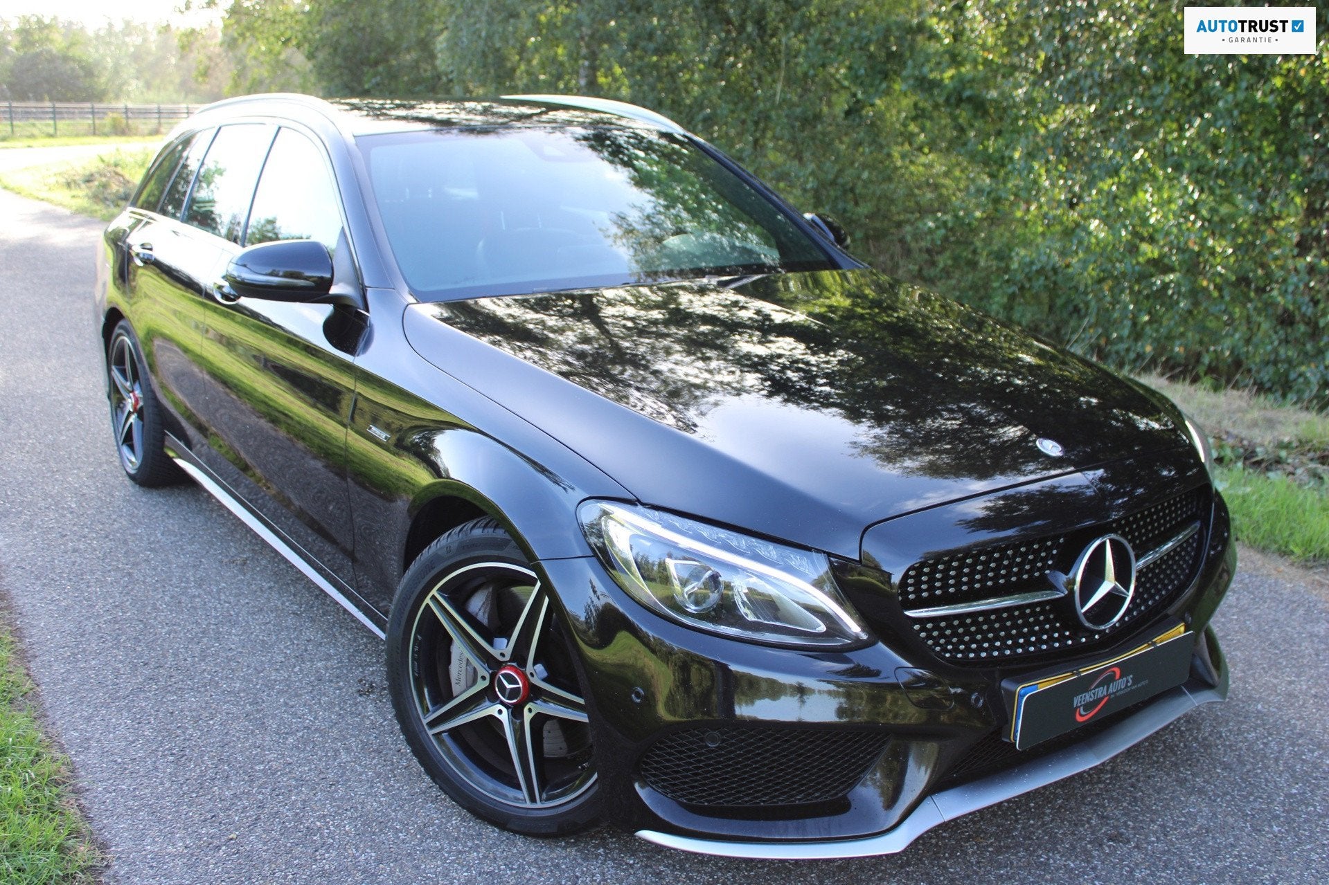 Mercedes-Benz C-klasse Estate 450 AMG 4MATIC 1e Lak! 2e Eig., Auto's, 367 pk, Vierwielaandrijving, 93 €/maand, Automatische klimaatregeling