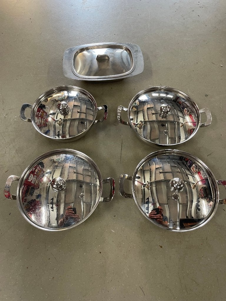 4x stuks vintage Zilmeta kookpannen van Gero, Huis en Inrichting, Keuken | Potten en Pannen, Ophalen of Verzenden, Zo goed als nieuw