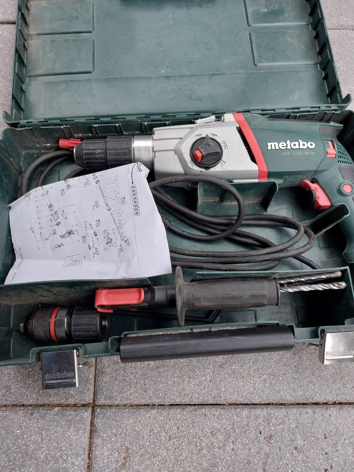 Metabo UHE 2250 Multi Hak Boormachine, Boor- en/of Breekhamer, Ophalen of Verzenden, Variabele snelheid, Gebruikt
