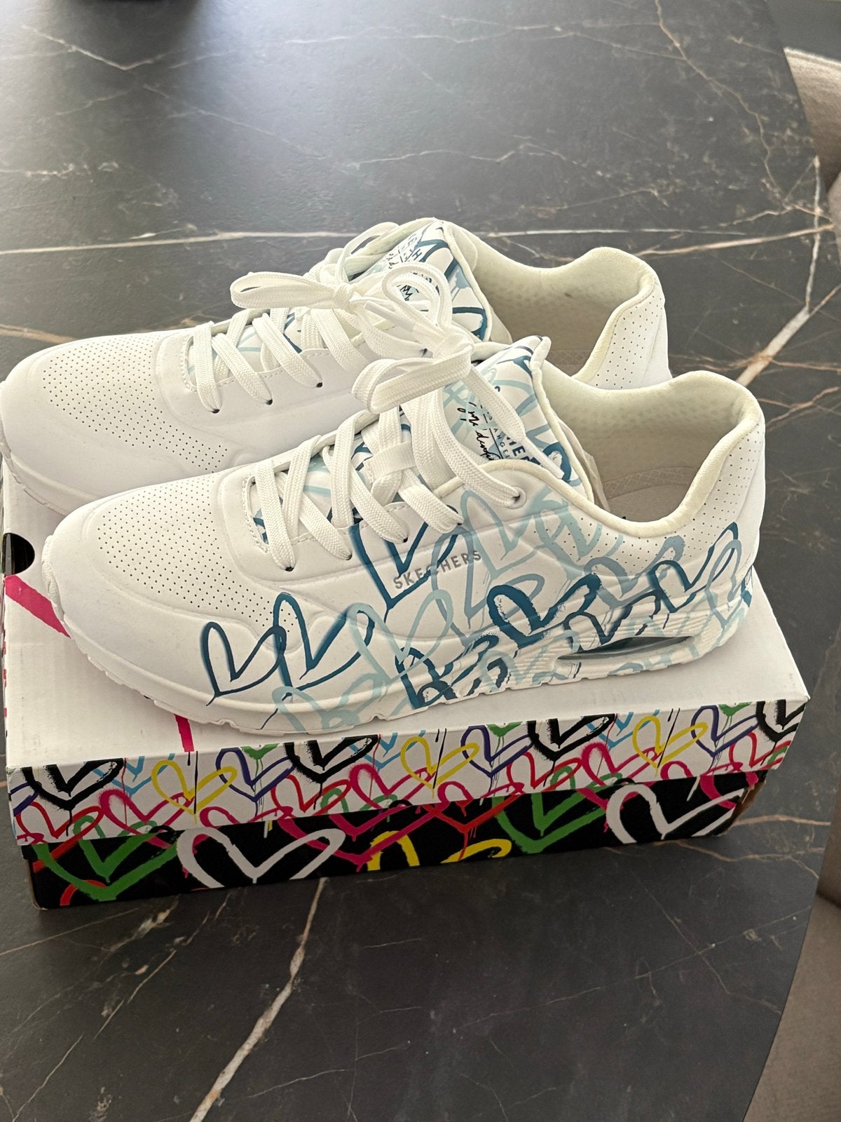 Skechers Love sneakers wit/blauwgroen maat 42, Ophalen of Verzenden, Nieuw, Wit, Sneakers of Gympen