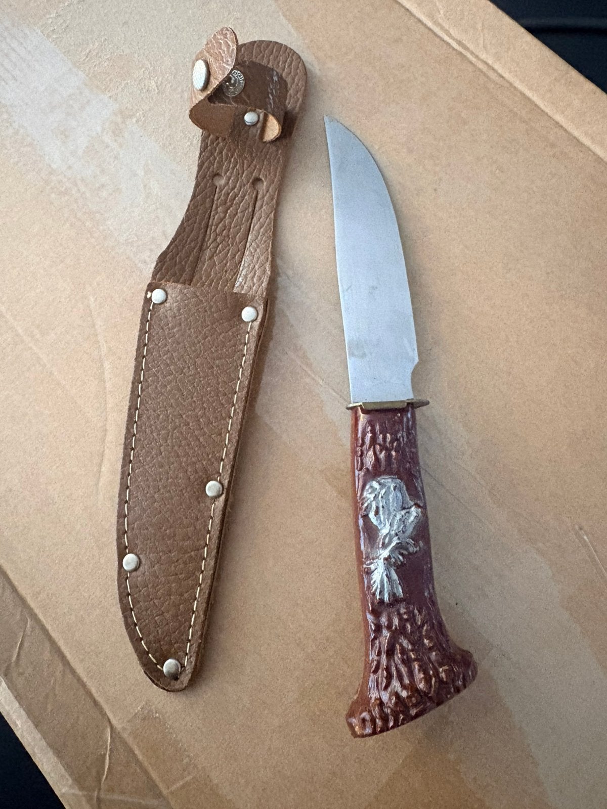 VINTAGE OKAPI JACHTMES INCLUSIEF SCHEDE MADE IN GERMANY, Ophalen of Verzenden, Zo goed als nieuw