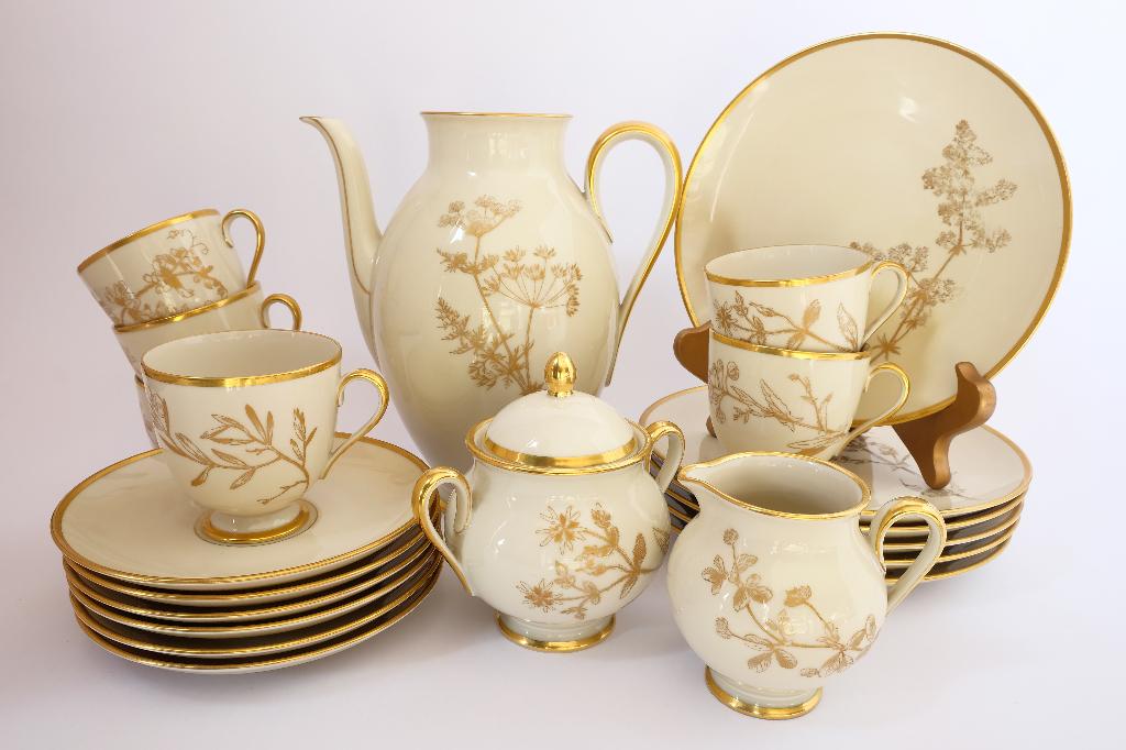 servies Furstenberg  design Hans Hallier  verguld zeer fraai, Ophalen of Verzenden