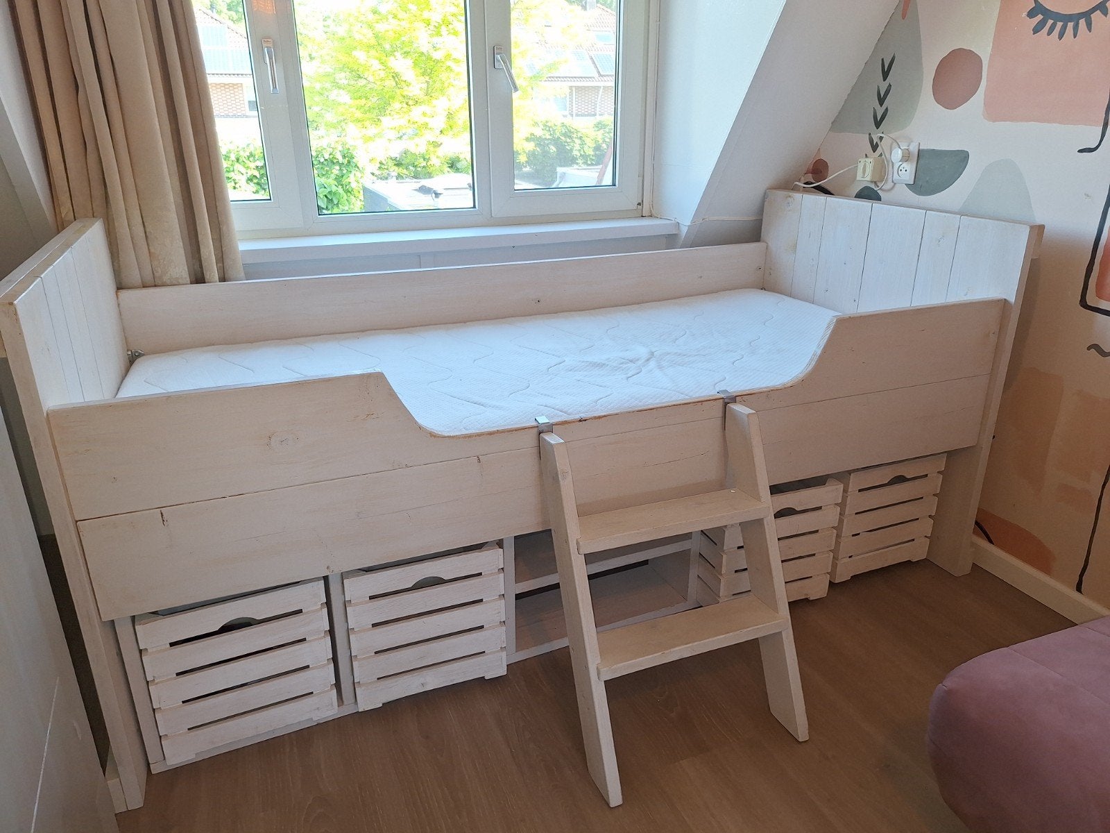 Super leuk kajuitbed, Ophalen, Eenpersoons, Hout, 90 cm