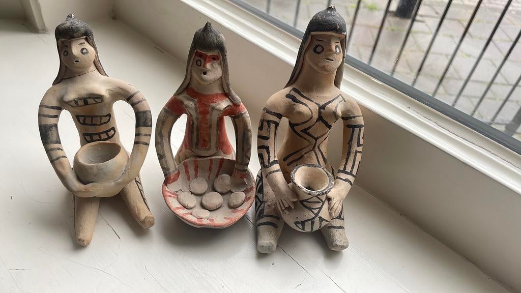 Yanomam beeldjes, Ophalen, Minder dan 20 cm, Handgemaakt, Steen of Keramiek