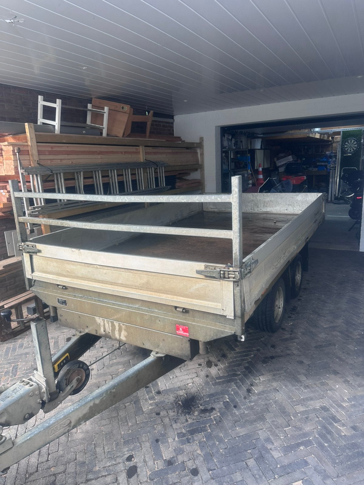 Saris kiep aanhanger elektrisch, Auto diversen, Aanhangers en Bagagewagens, Ophalen, Gebruikt