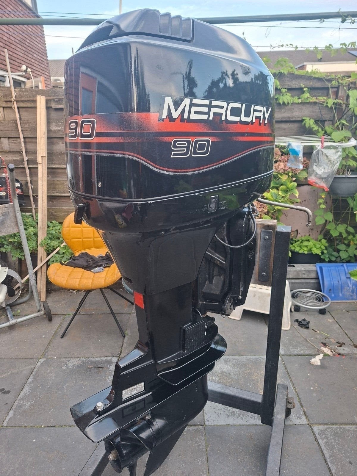 mercury 90 pk 3 cilinder autolube krachtige motor powertrim, Watersport en Boten, Ophalen of Verzenden, Benzine, 30 pk of meer