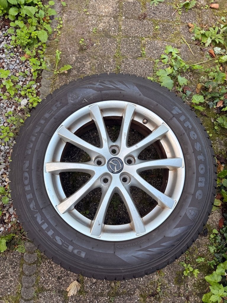 Mazda CX-5 17” velgen + Firestone banden 225/65 R17, Auto-onderdelen, Ophalen, Gebruikt, 17 inch, Winterbanden