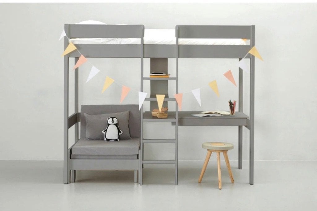 Slaapbanken wehkamp nous living, Gebruikt, Eenpersoons, 80 cm, Grijs
