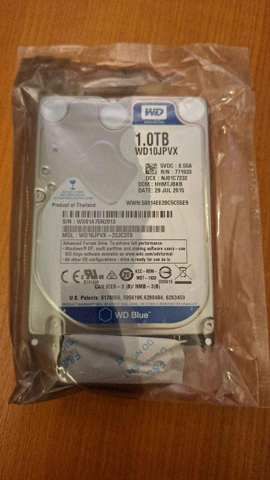 WD Blue 1TB 2.5" HDD WD10JPVX - Nieuw in verpakking, Computers en Software, Harde schijven, Intern, Western Digital, Nieuw, Ophalen of Verzenden