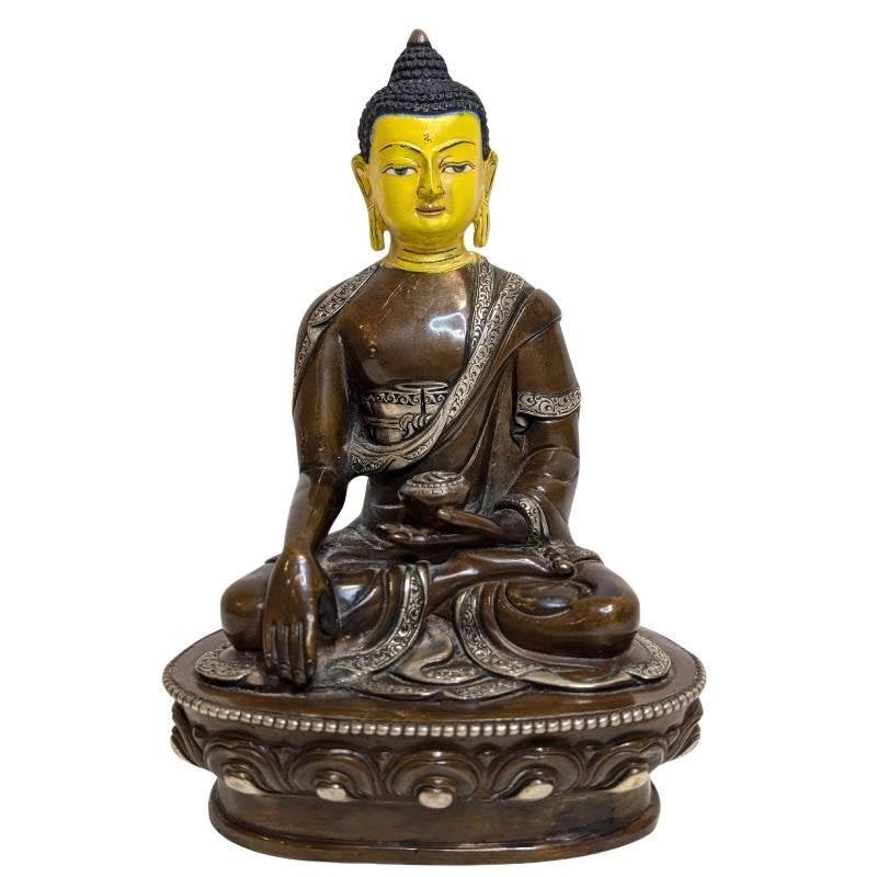 Boeddha beeld uit Tibet – brons – 20 cm