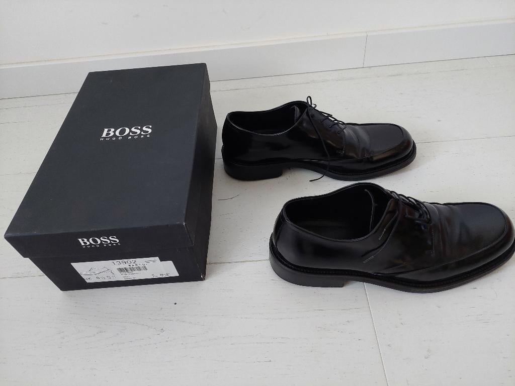 Zwarte schoenen van Hugo Boss, maat 44, Ophalen, Zwart, Zo goed als nieuw, Hugo Boss