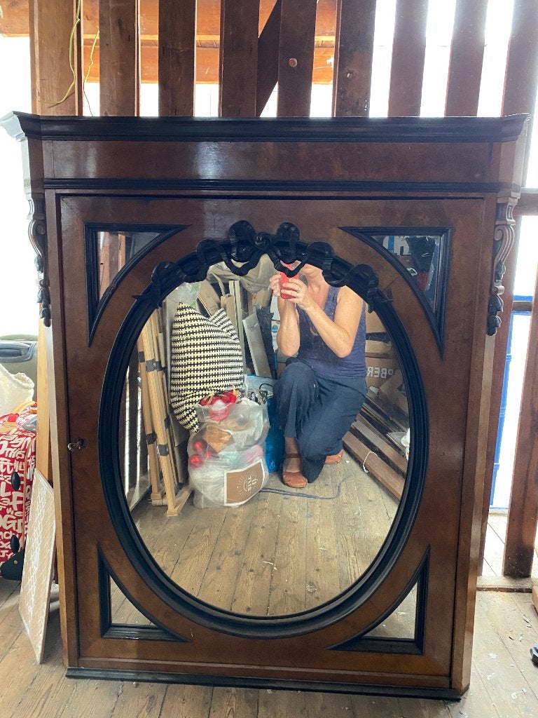Opzet spiegelkast (kan ook hangen), Ophalen, Gebruikt, 100 tot 150 cm, 25 tot 50 cm