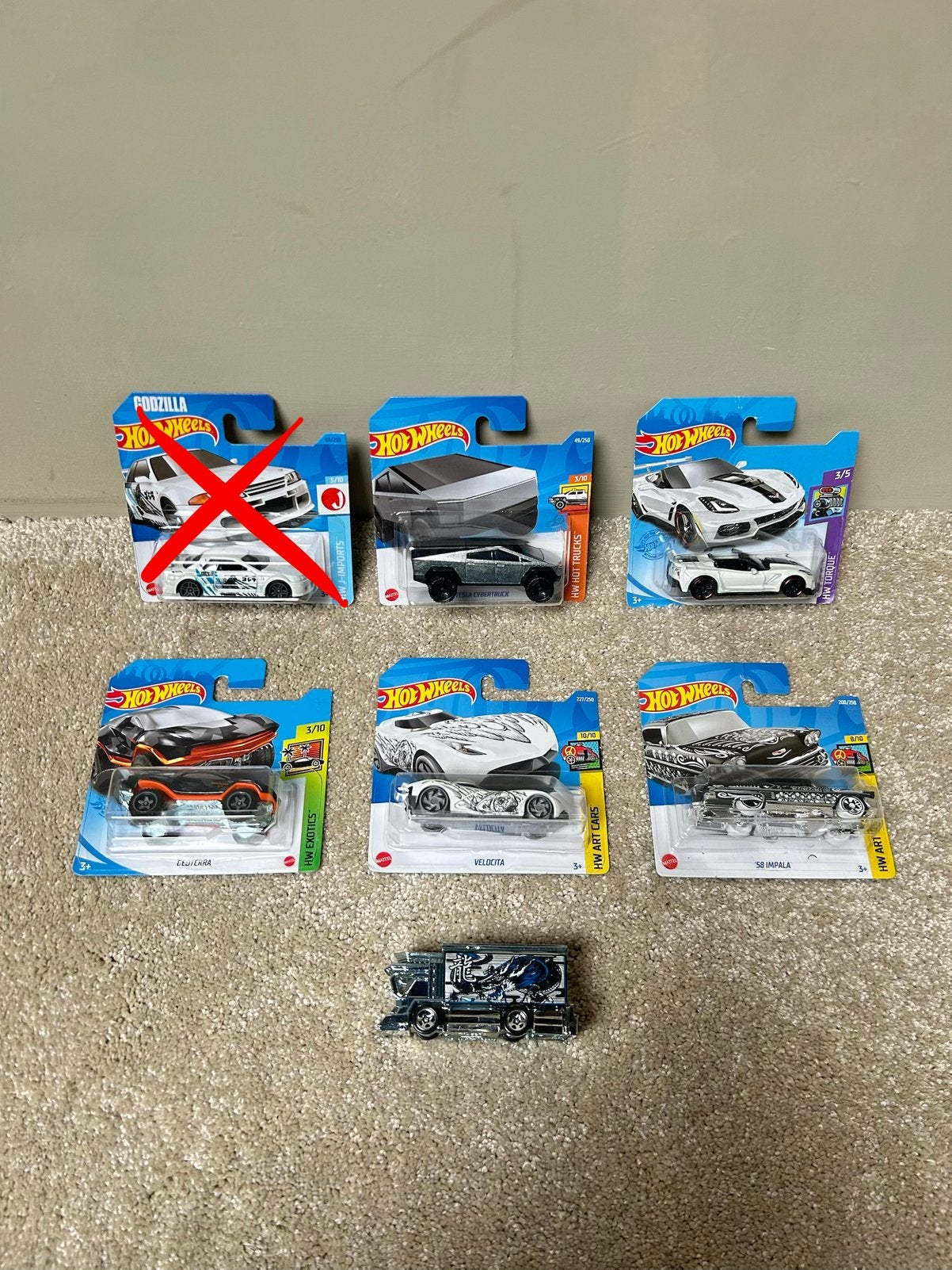 Lot - Hot Wheels Auto’s - Tesla, Corvette, Hobby en Vrije tijd, Modelauto's | Overige schalen, Ophalen of Verzenden, Nieuw, Auto