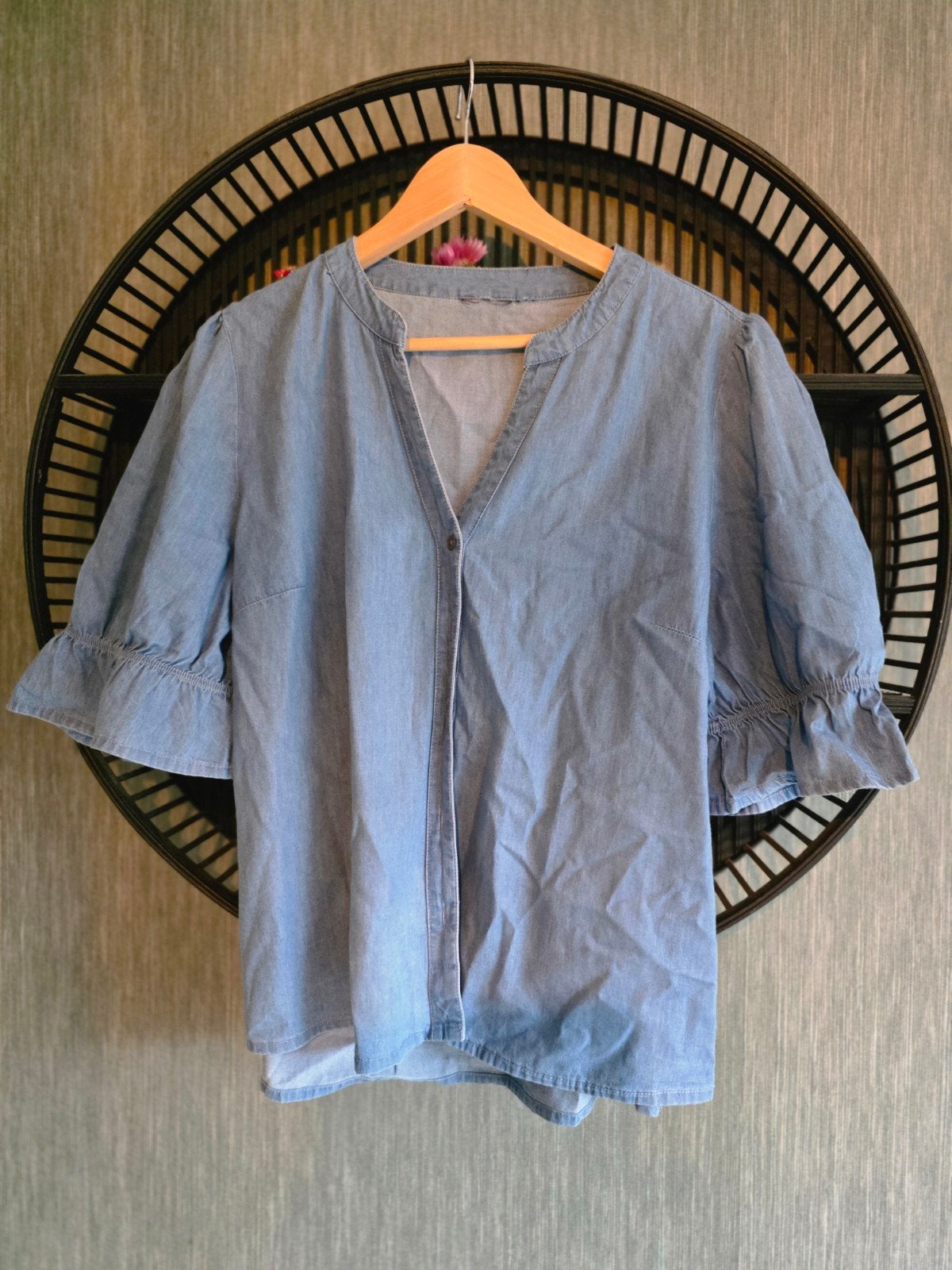 spijkerblouse, Ophalen of Verzenden, Nieuw, Maat 42/44 (L), Blauw
