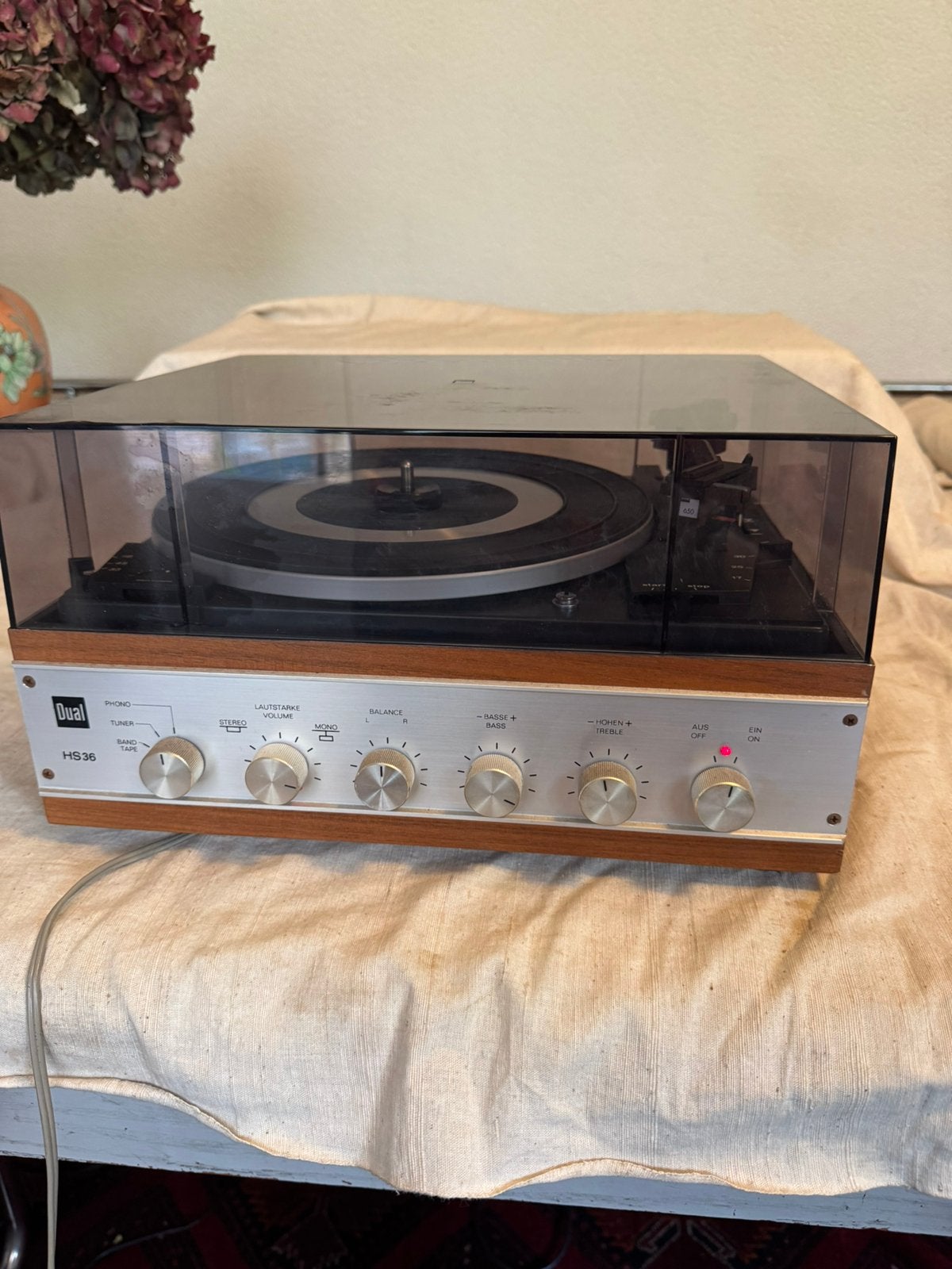 Dual HS36,Platenspeler,sixties,zeventies,vintage, Audio, Tv en Foto, Platenspelers, Ophalen of Verzenden, Gebruikt, Platenspeler