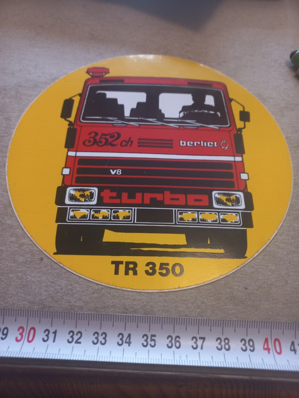 Vintage Berliet TR 350 Turbo Vrachtwagen Sticker, Ophalen of Verzenden, Gebruikt