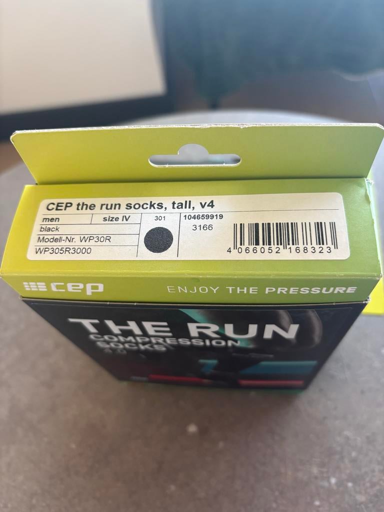 CEP The Run Compression Socks 4.0 - Heren, Ophalen of Verzenden, Nieuw, Maat 43 t/m 46, Zwart