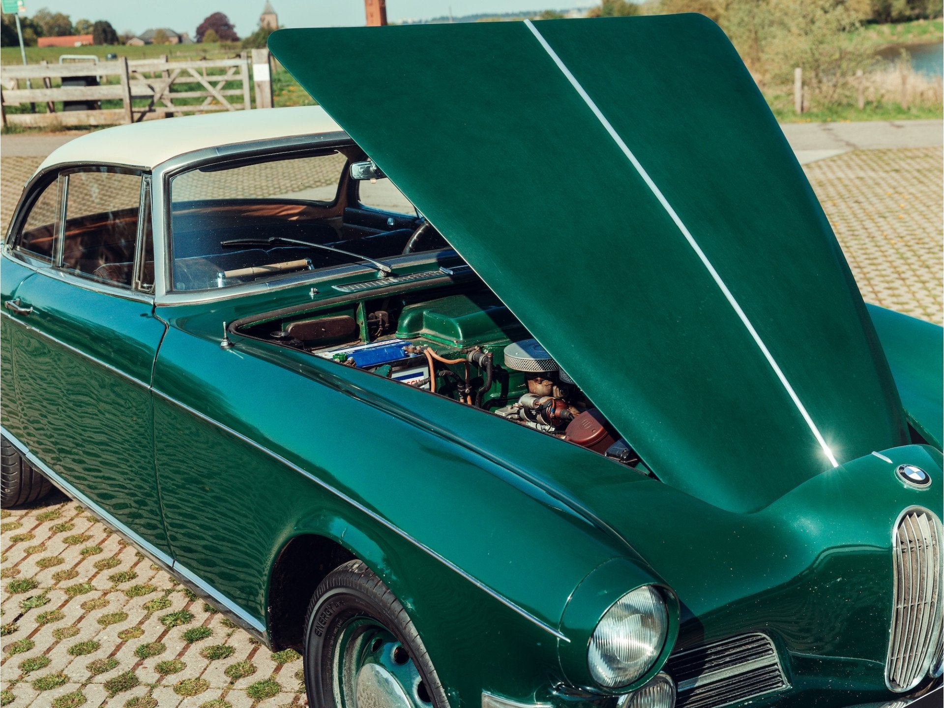 BMW 503 V8 Coupe 1956 Stuurschakeling Zeer originele Belgisc, foto 12