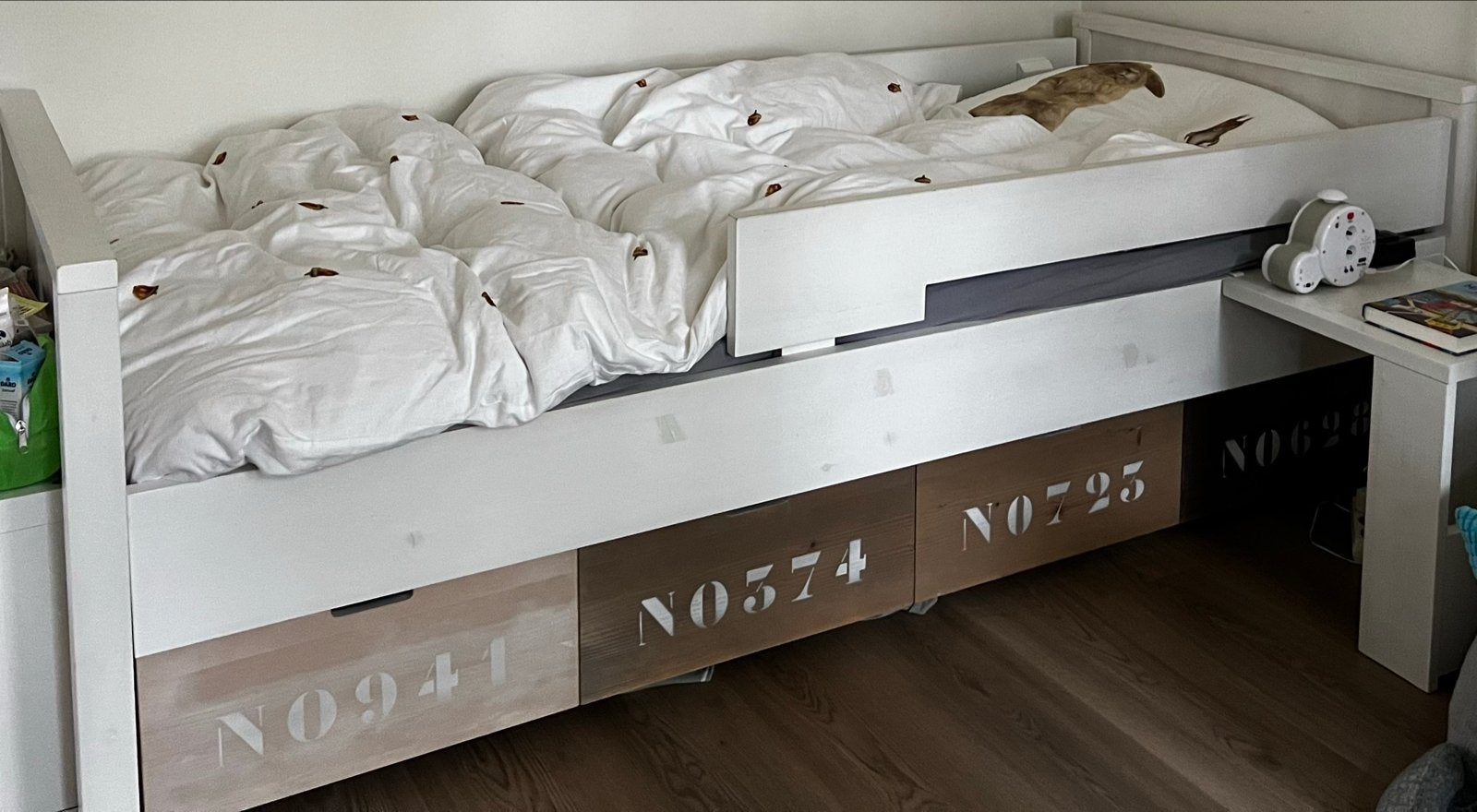 Bopita Mix & Match wit 1p bed excl opberglade, Ophalen, 85 tot 100 cm, Zo goed als nieuw, Lattenbodem