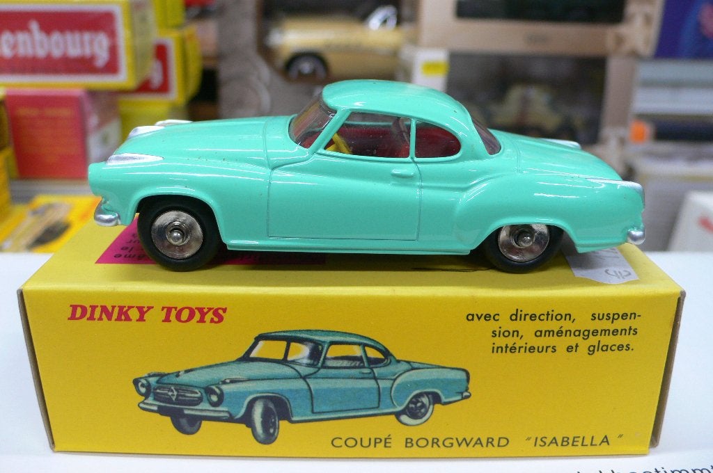borgward isabella coupe dinky toysatlas#549-doosje verkleurd, Verzenden, Zo goed als nieuw, Auto, Dinky Toys