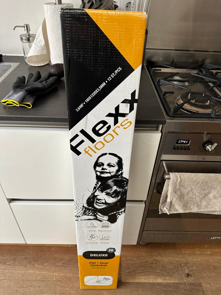 Flexxfloors Deluxe PVC/Vinyl Clickvloer 6 x 2,64m² - 16m2, Ophalen, Kunststof, 50 tot 150 cm, Nieuw