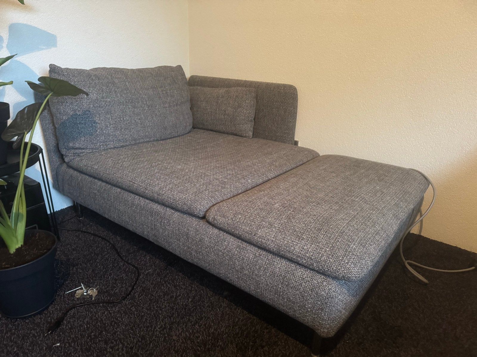 Grijze chaise longue - Soderhamn - Söderhamn, Ophalen, Eenpersoons, 100 tot 125 cm, 150 tot 200 cm