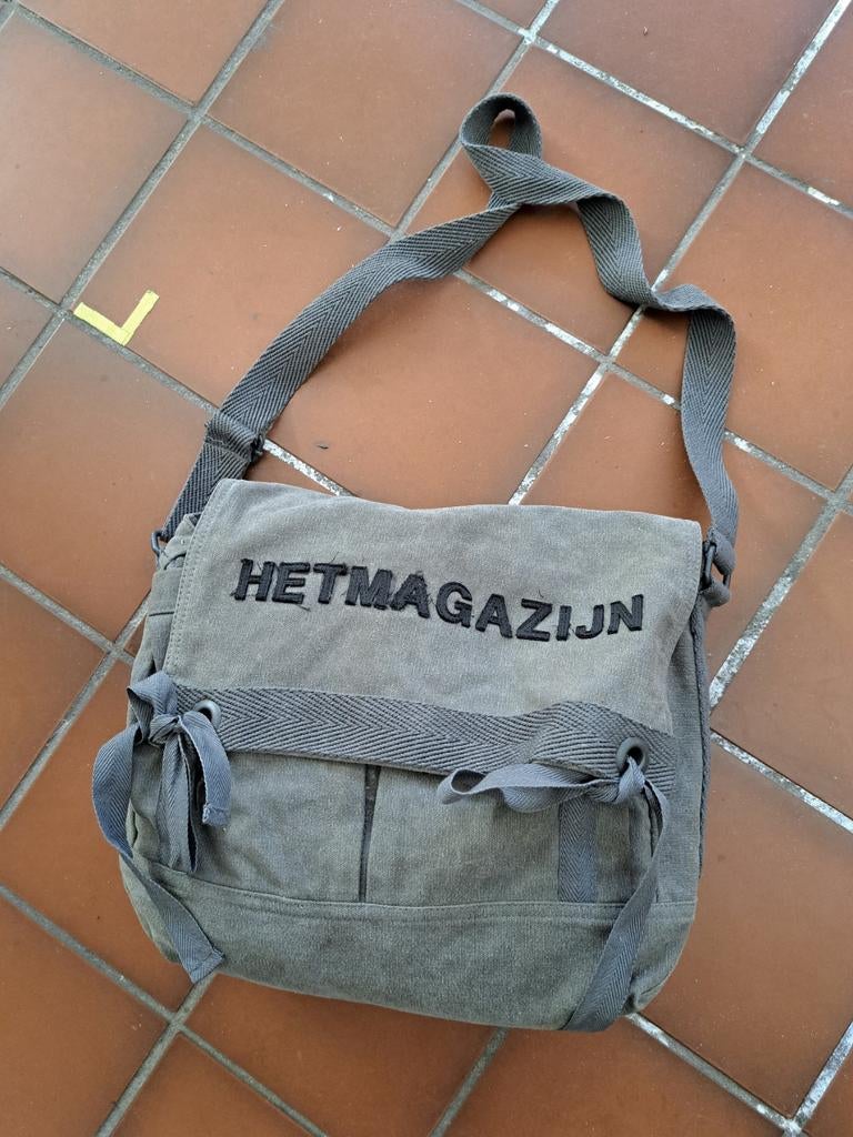 Pukkel linnen tas, Ophalen of Verzenden