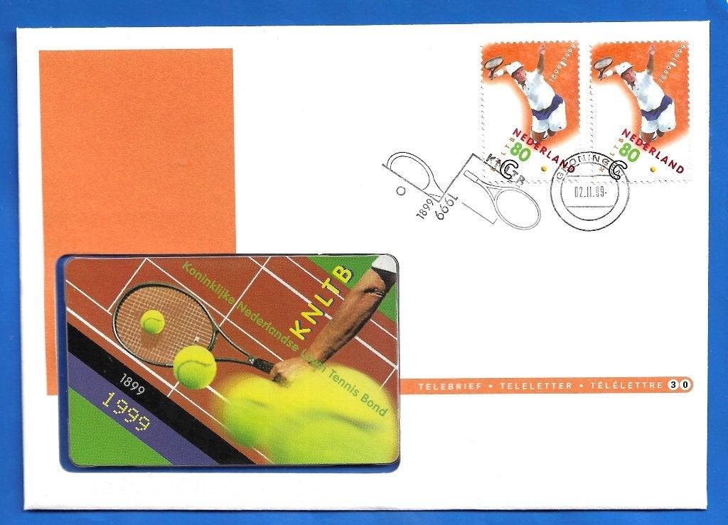 Telebrief 30 100 jaar KNLTB - 1999, Verzamelen, Telefoonkaarten, Verzenden, Nederland