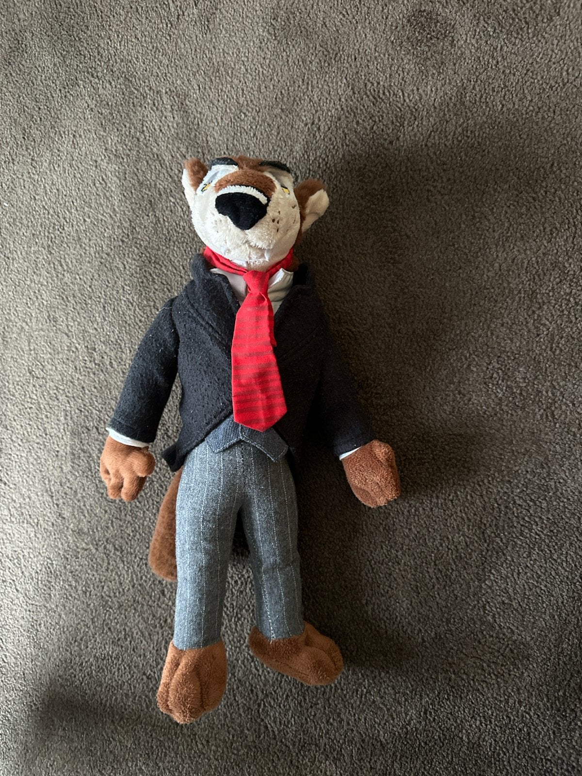 Efteling boze wolf  knuffel, Ophalen of Verzenden, Zo goed als nieuw, Beeldje of Poppetje