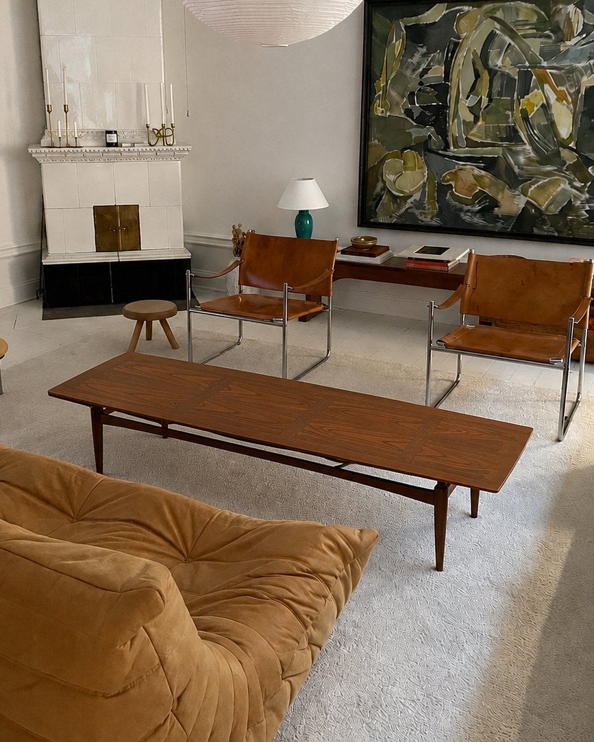 Midcentury Vintage Salontafel by Erik Johansson 60’s, Ophalen of Verzenden, Rechthoekig, 50 tot 100 cm