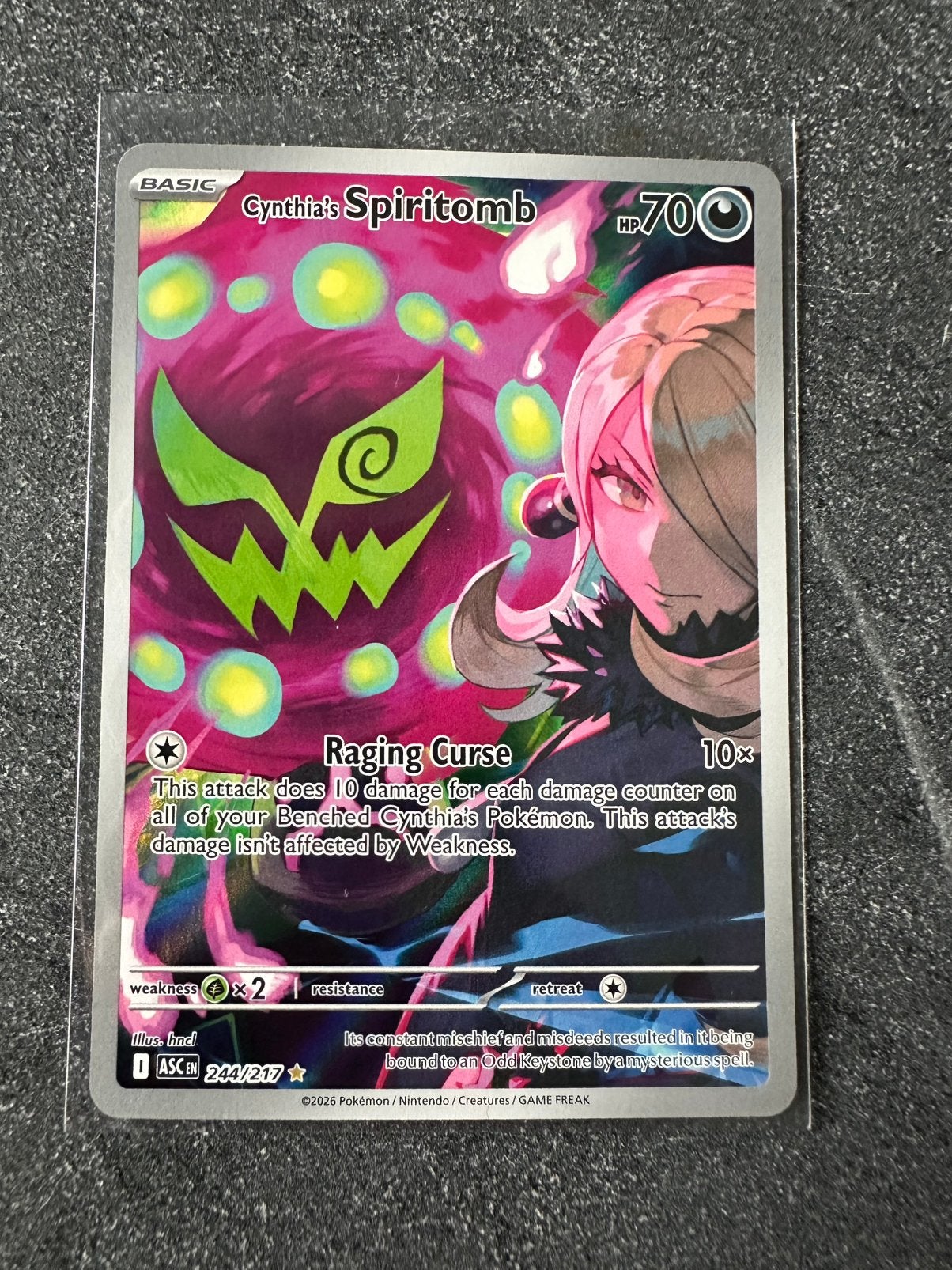 Cynthia’s Spiritomb, Ophalen of Verzenden, Zo goed als nieuw, Losse kaart, Foil