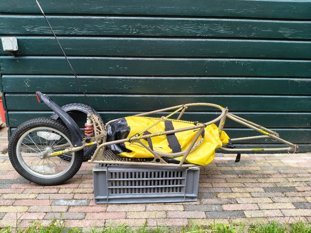 Bob Ibex mountainbike trailer, Fietsen en Brommers, Ophalen, Gebruikt, Vering, Bagagekar