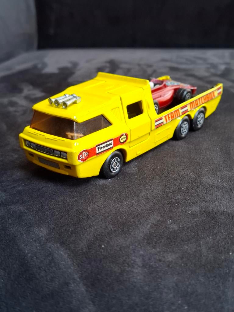 Matchbox lesney racing car transporter TEAM MATCHBOX, Ophalen of Verzenden, Auto