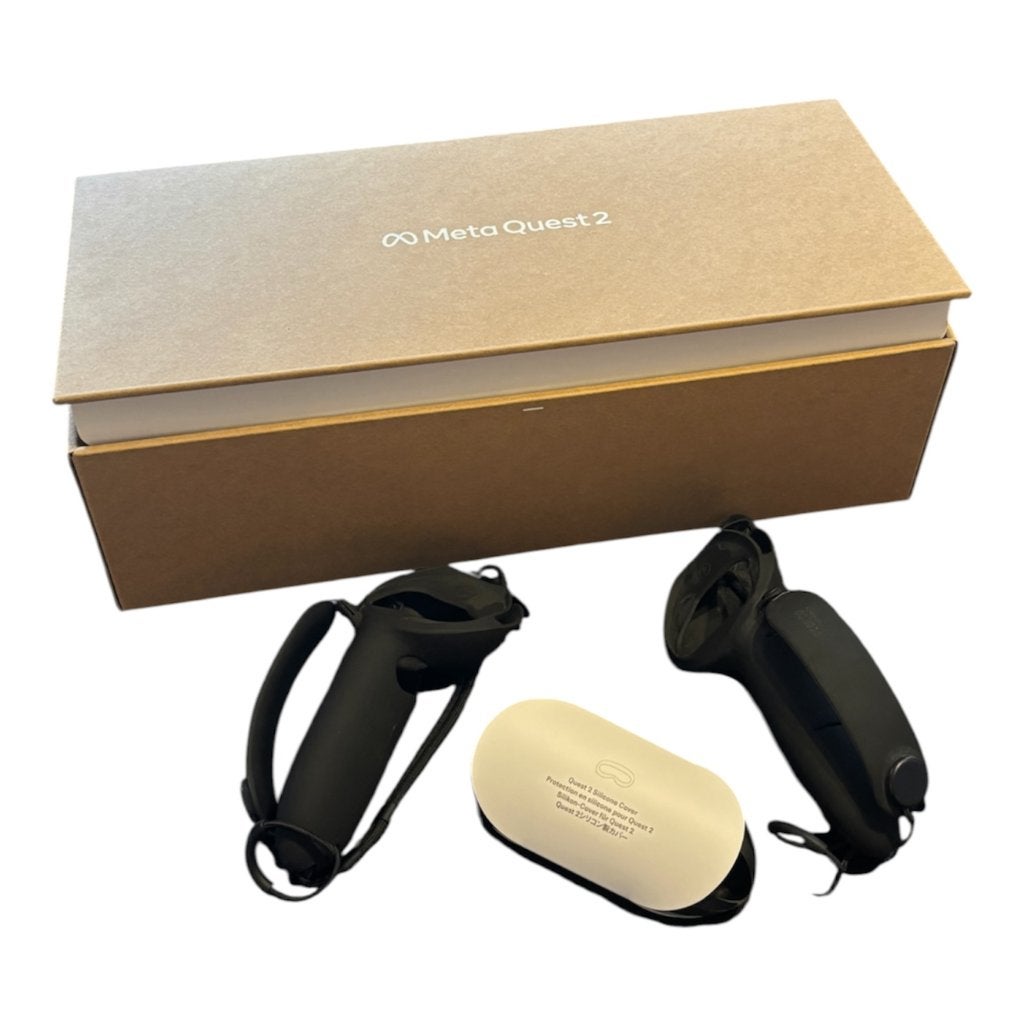 Meta quest 2 VR Bril met doos en controllers, Ophalen, Gebruikt, VR-bril, Jollemanhof 15 (Pakhuis Amsterdam, 2e verdieping)1019 GW Amsterdam