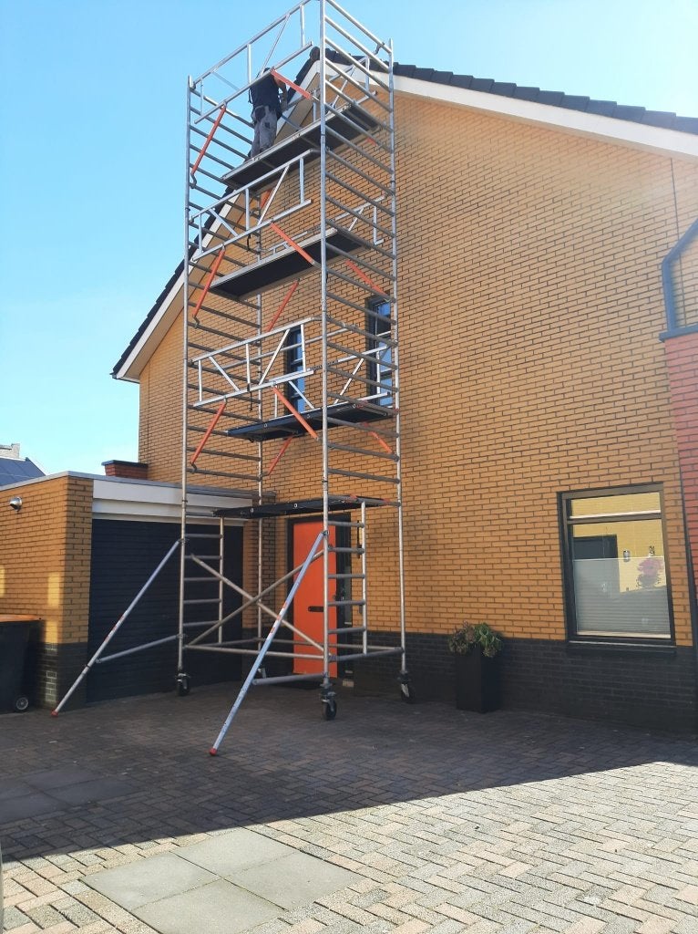 Huren rolsteiger (totaalprijs), rolsteiger te huur Drenthe, Ophalen, Gebruikt, Rolsteiger of Kamersteiger, 5 meter of hoger