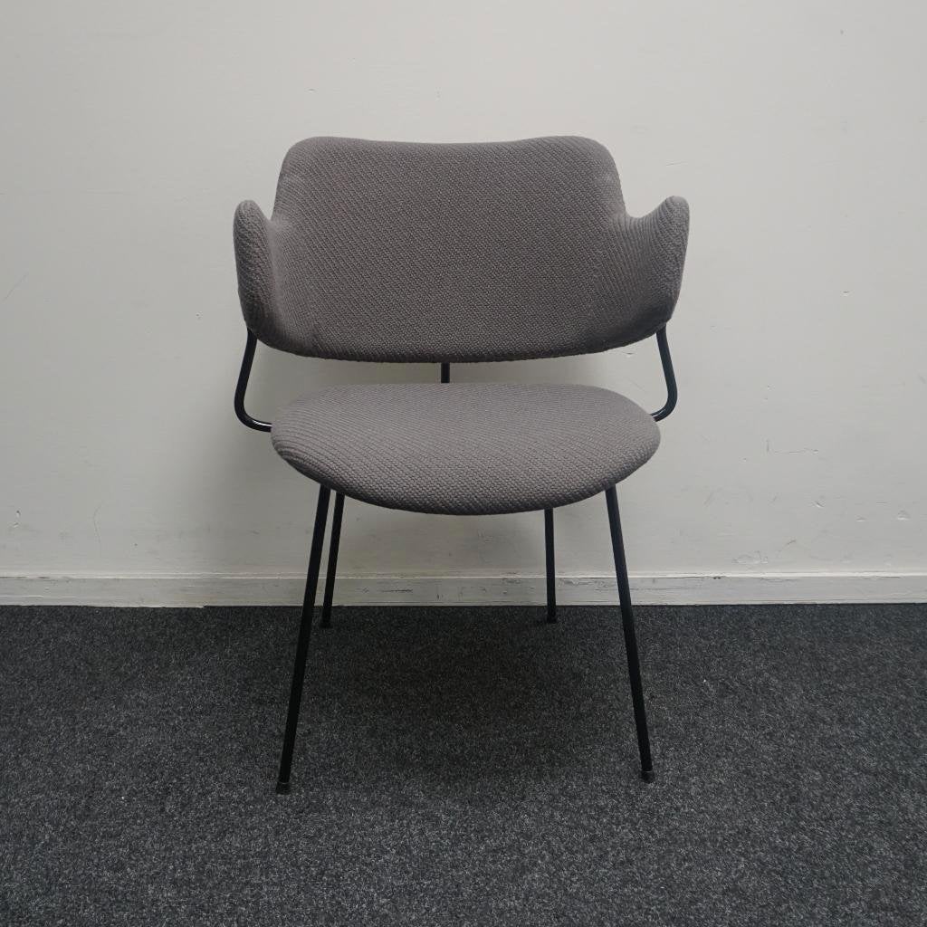 Lensvelt Gispen 205 Stoelen | Design Stoelen | Grijze Stof, Gebruikt, -, Ophalen of Verzenden, Metaal