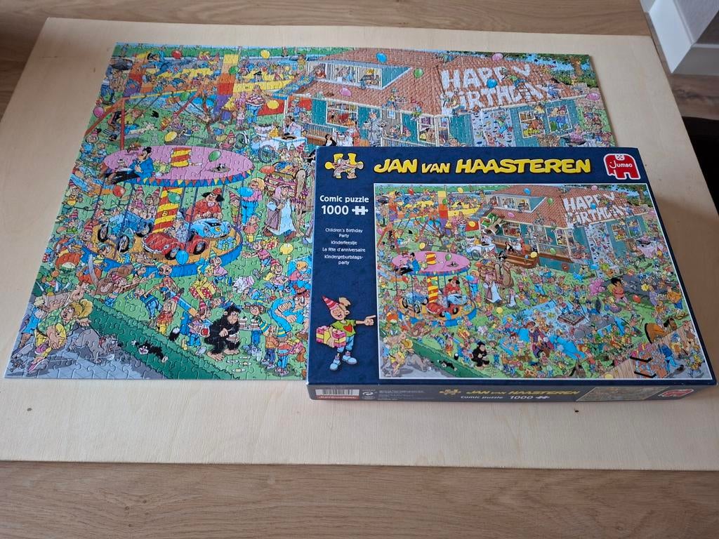 Jan van Haasteren puzzel "kinderfeestje", Ophalen, 500 t/m 1500 stukjes, Gebruikt, Legpuzzel