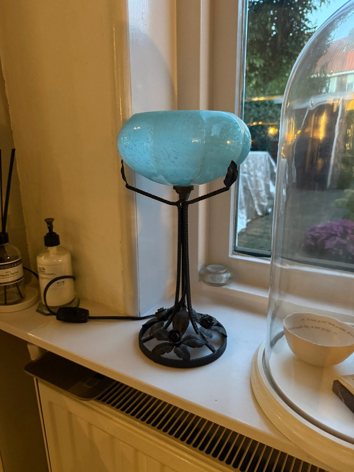 vintage Franse tafellmp in Art Nouveau / Art Deco stijl,, Antiek en Kunst, Ophalen