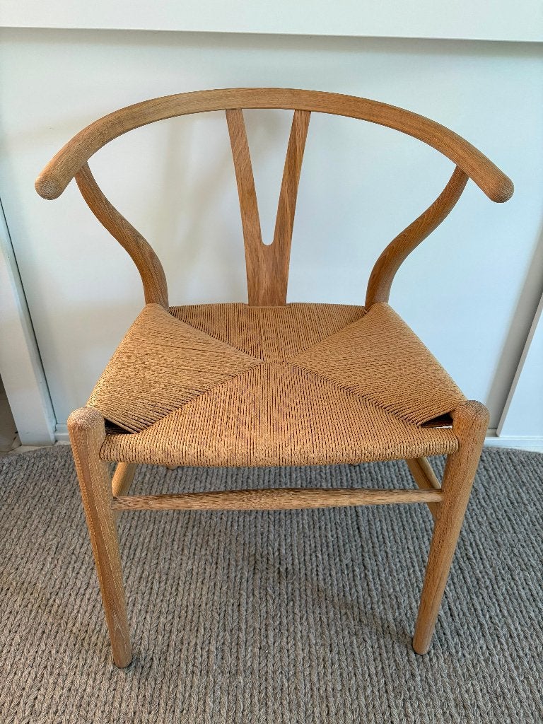 Carl Hansen & Søn CH24 Wishbone Chair – Eiken / White Oil, Modern, Scandinavisch, Natuurlijk, Bruin, Nieuw, Ophalen of Verzenden