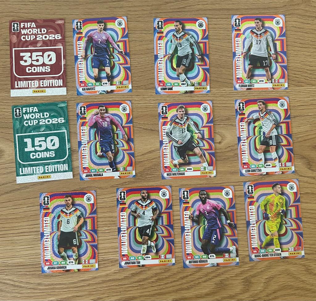 Panini fifa world cup 2026 Limited editions vanaf 2 eu/stuk, Ophalen of Verzenden, Nieuw, Meerdere plaatjes