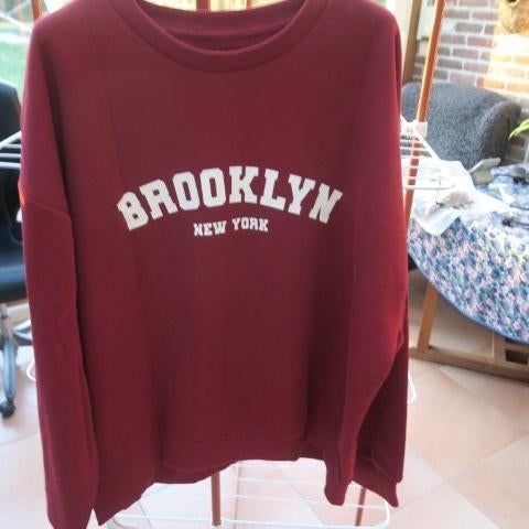 Sweater nieuw bordeaux Brooklyn New York Spirit mt XL, Overige kleuren, Maat 46/48 (XL) of groter, Nieuw, Ophalen of Verzenden