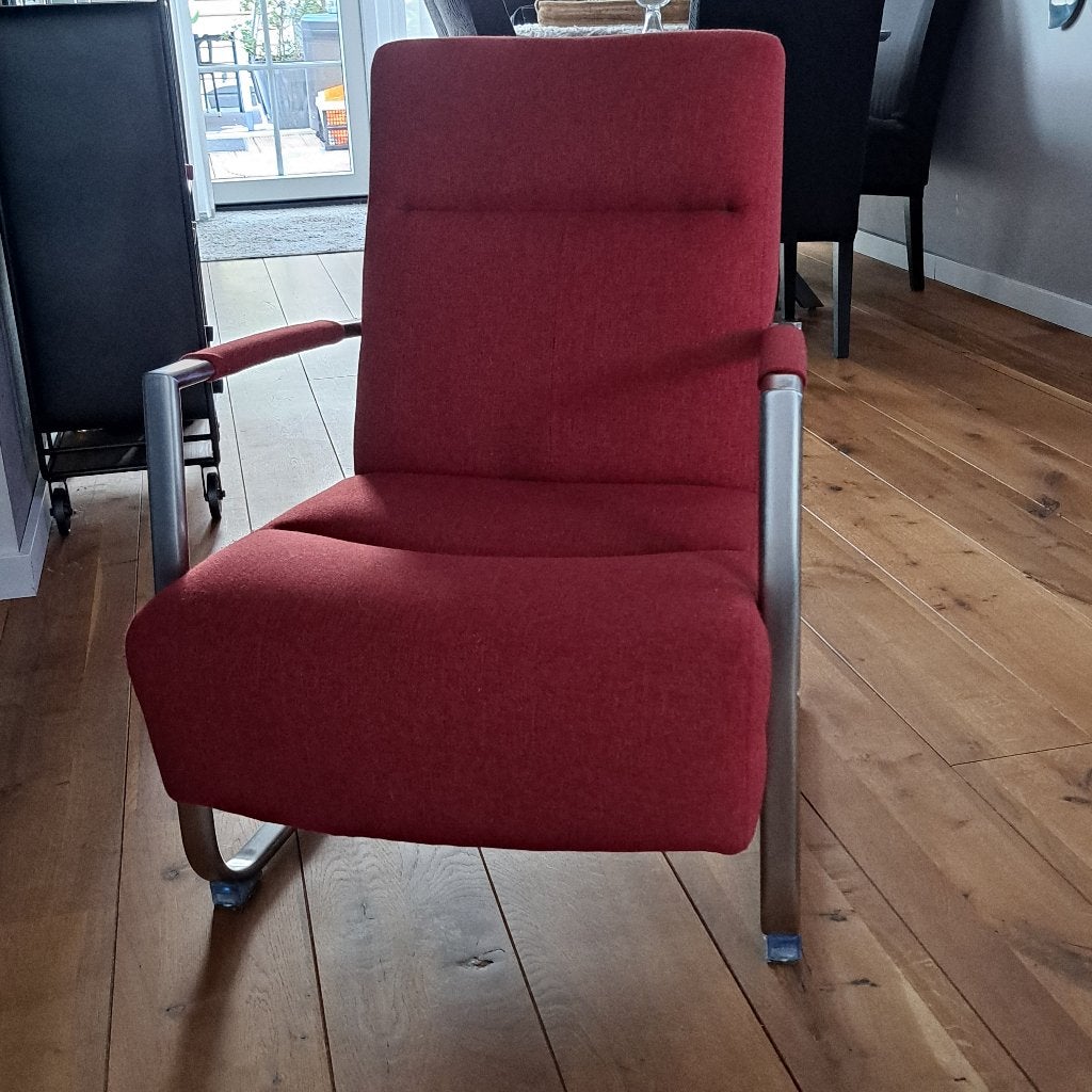 2 Fauteuiltjes wijnrood, Huis en Inrichting, Fauteuils, Ophalen, Minder dan 50 cm, 75 tot 100 cm, Zo goed als nieuw