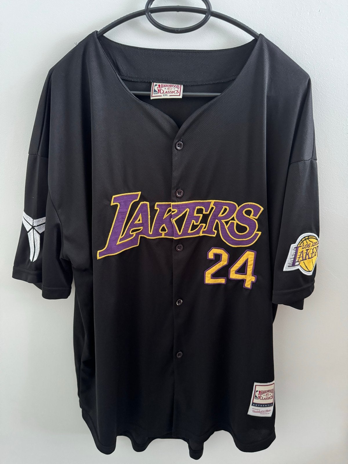 NBA Lakers Kobe Bryant 24 Hardwood Classics Jersey, Zwart, Overige maten, Ophalen of Verzenden, Zo goed als nieuw