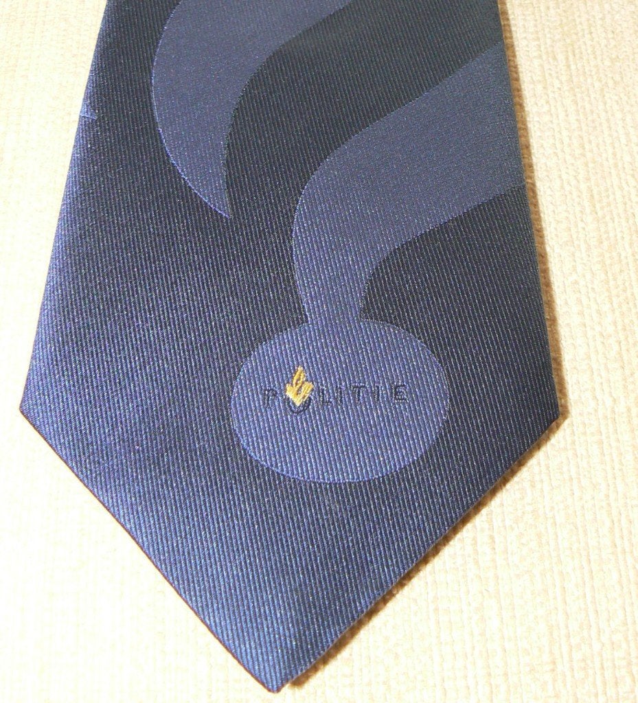 KLPD stropdas blauw modern exemplaar, Ophalen of Verzenden, Nieuw, Blauw