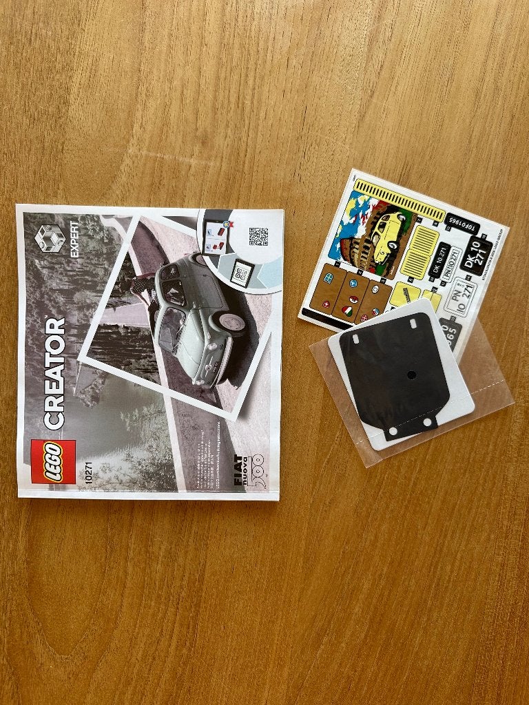 Lego creator 10271 FIAT 500, Ophalen, Lego, Zo goed als nieuw, Inclusief instructies