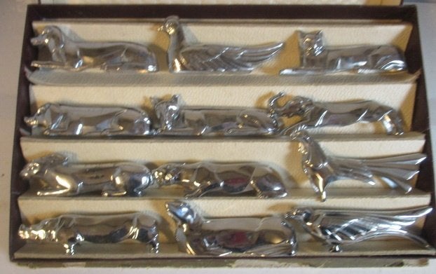 art deco messenleggers 12 dieren Sandoz 7, Verzenden