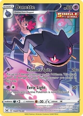 TG07/TG30 Banette - Lost Origin (LOR - ENG), Ophalen of Verzenden, Zo goed als nieuw, Losse kaart, Foil